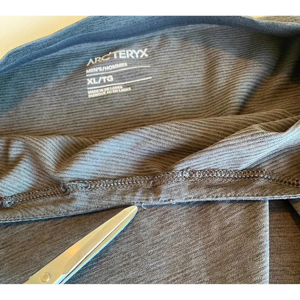 Arcteryx Cormac Crewneck Shirt Mens XL Heathered Black Gorpcore Performance